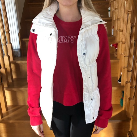 GAP Jackets & Coats Gap White Puffer Vest Poshmark